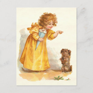 Invitation Fête de la fille Vintage victorienne - 3 ou 4 ans