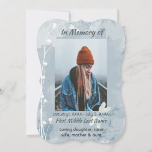 Invitation Fête de la Fleur blanche de libellule du service d