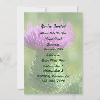 Invitation Fête de la Fleur de Chardon Violet