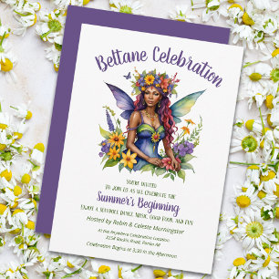 Invitation Fête de la Florale de la Fée d'Été de Beltane Sabb