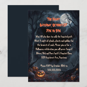 Invitation Fête de la forêt d'Halloween