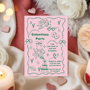 Invitation Fête de la Galentine, Fête de la Galentine dessiné