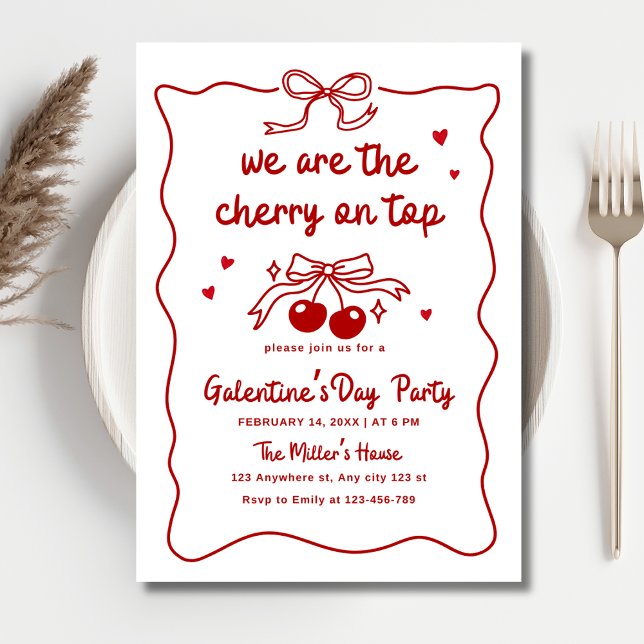 Invitation Fête de la Galentine, Fête de la Saint-Valentin en (Créateur téléchargé)