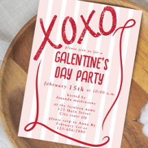 Fête de la Galentine XOXO dessinée à la main