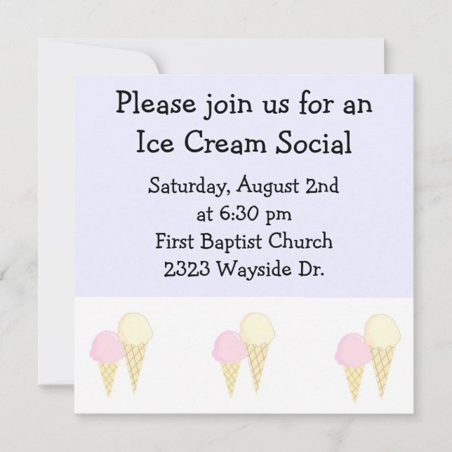 Invitation Fête de la glace (Devant)