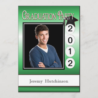 Invitation Fête de la graduation moderne Date photo personnal