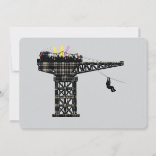 Invitation Fête de la grue Finnieston Crane humour écossais c