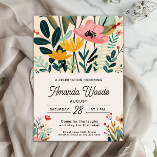 Invitation Fête de la joie florale luxuriante