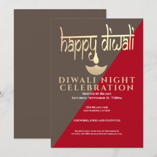 Invitation Fête De La Lumière De Diwali