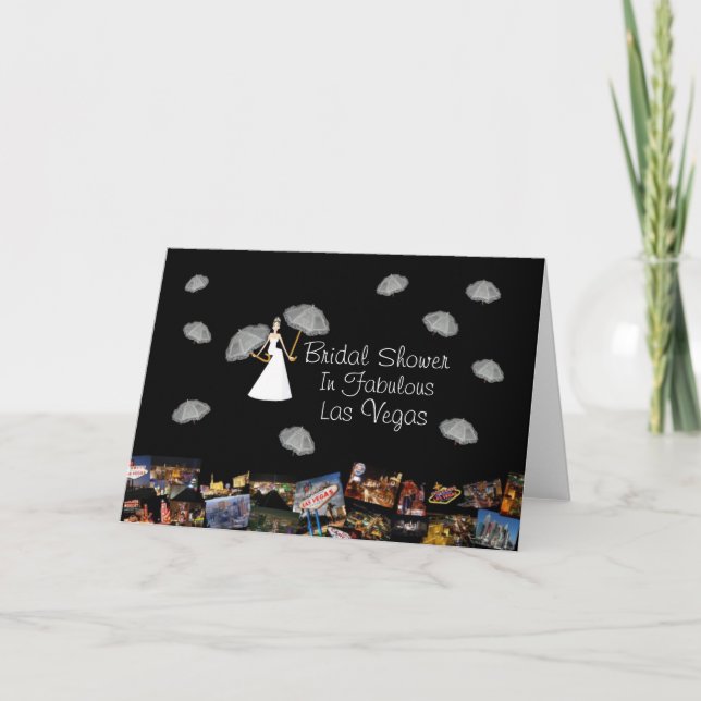 Invitation Fête de la mariée à Las Vegas fabuleux avec le (Devant)