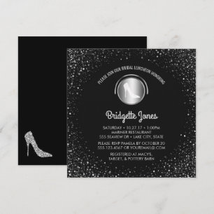 Invitation Fête de la mariée chic de déjeuner de chaussure