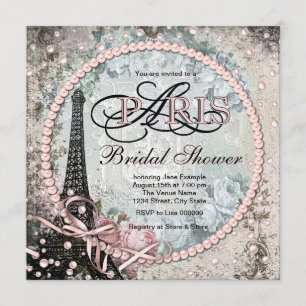 Invitation Fête de la mariée chic de Shab Paris