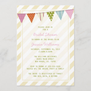 Invitation Fête de la mariée chic minable