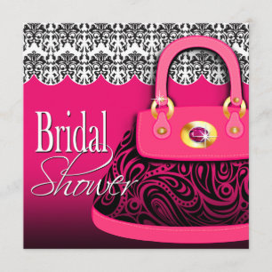 Invitation Fête de la mariée de bourse de Paisley de sac à