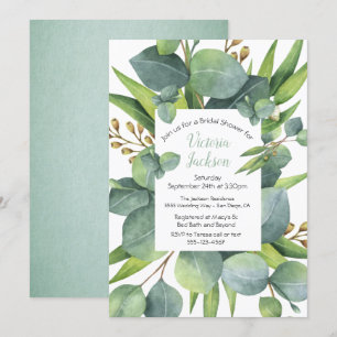 Invitation Fête de la mariée de cadre de guirlande