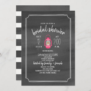 Invitation Fête de la mariée de Glamping d'aquarelle -