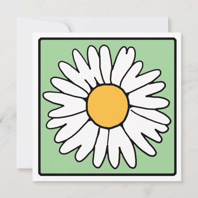 Invitation Fête de la mariée de marguerite de Gerber de (Devant)