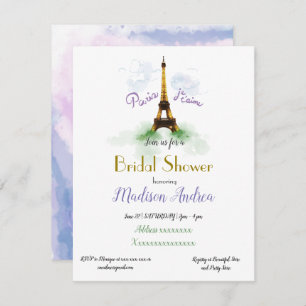 Invitation Fête de la mariée de Paris
