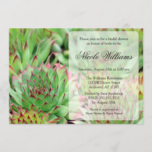 Invitation Fête de la mariée de Succulents