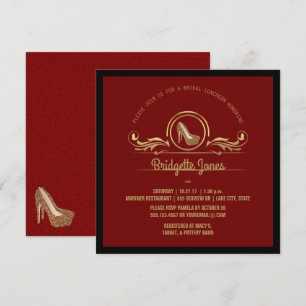 Invitation Fête de la mariée l'épousant nuptiale du rouge