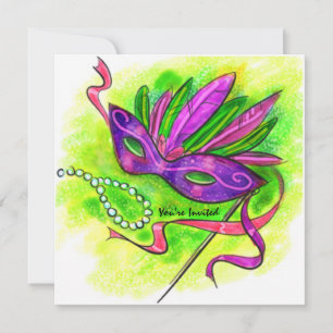 Invitation Fête de la mascarade du Nouvel An