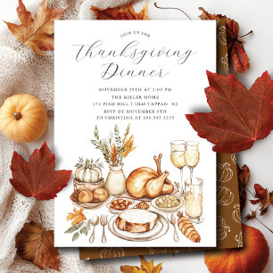 Invitation Fête de la moisson Thanksgiving