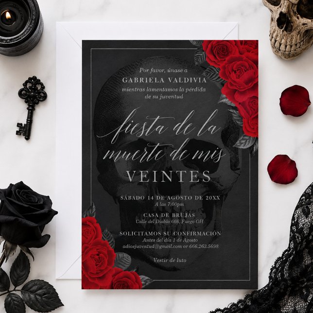 Invitation Fête de la Mort de mes Vingt ans  (Créateur téléchargé)