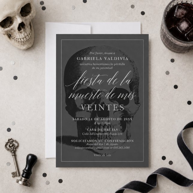 Invitation Fête de la Mort de mes Vingt ans  (Créateur téléchargé)