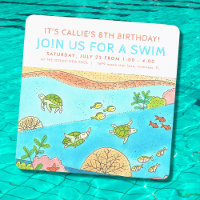 Fête de la natation Tortues de mer été Anniversair