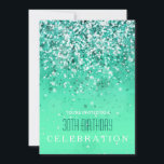 Invitation Fête de la Parties scintillant verte Aqua Modern J<br><div class="desc">Le design chic féminin pour toute célébration : anniversaire, douceur16, douche nuptiale, douche d'couple, faire-part fiançailles, mariage... Personnalisez-la ou cliquez sur le bouton "Customiser" pour accéder à l'outil de conception où vous pouvez ajouter du texte, modifier la police, la taille du texte, la couleur du texte, le positionnement du texte...</div>