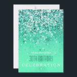 Invitation Fête de la Parties scintillant verte Aqua Modern J<br><div class="desc">Le design chic féminin pour toute célébration : anniversaire, douceur16, douche nuptiale, douche d'couple, faire-part fiançailles, mariage... Personnalisez-la ou cliquez sur le bouton "Customiser" pour accéder à l'outil de conception où vous pouvez ajouter du texte, modifier la police, la taille du texte, la couleur du texte, le positionnement du texte...</div>