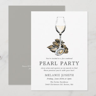 Invitation Fête de la Perle  Gris