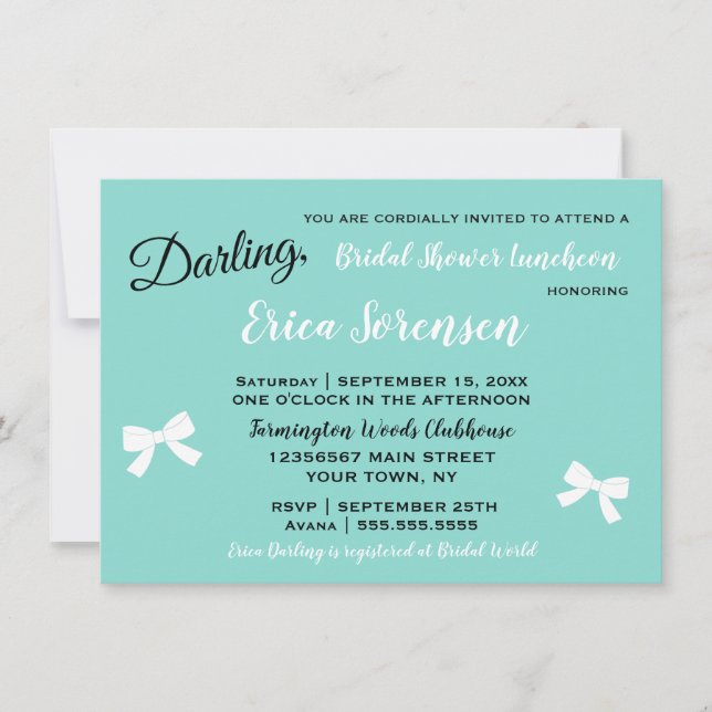 Invitation Fête de la petite robe noire Tiara (Devant)