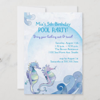 Invitation Fête de la piscine d'été