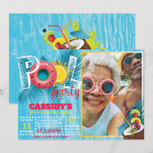 Invitation Fête de la piscine d'été