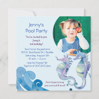 Invitation Fête de la piscine d'été Photo