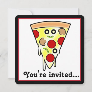 Invitation Fête de la pizza d'anniversaire