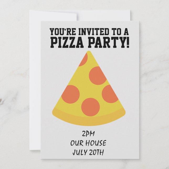 INVITATION FÊTE DE LA PIZZA !INVITATIONS (Devant)
