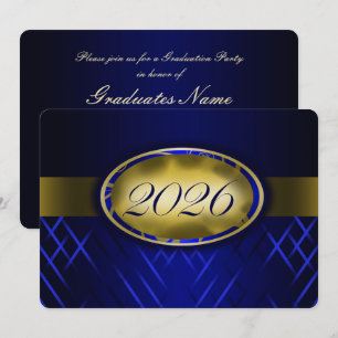 Invitation Fête de la promotion 2026 Bleu et Or