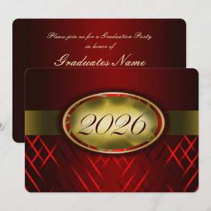 Invitation Fête de la promotion 2026 Rouge et Or