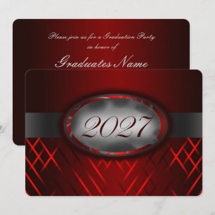 Invitation Fête de la promotion 2027 classe Rouge & Argent