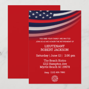 Invitation Fête de la retraite des pompiers