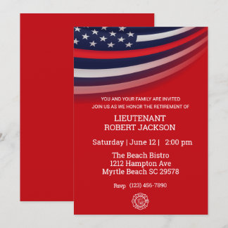 Invitation Fête de la retraite des pompiers