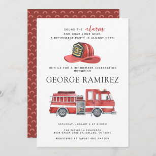 Invitation Fête de la retraite des pompiers