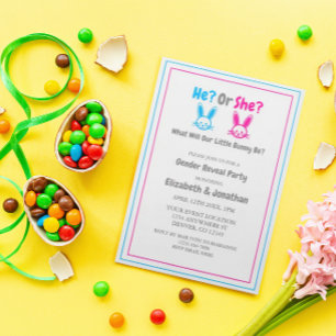 Invitation Fête de la révélation de genre de Pâques