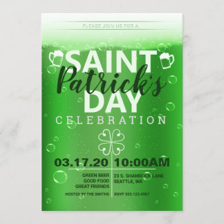 Invitation Fête de la Saint Patrick