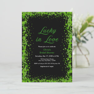Invitation Fête de la Saint-Patrick Chanceux en amour : Cérém