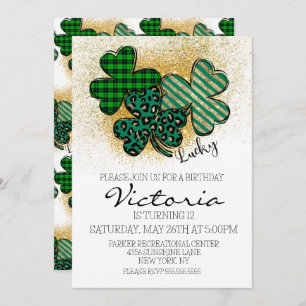 Invitation Fête de la Saint Patrick Fête d'anniversaire