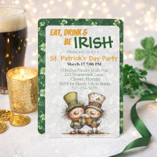 Invitation Fête de la Saint-Patrick inspirée de l'Irlande