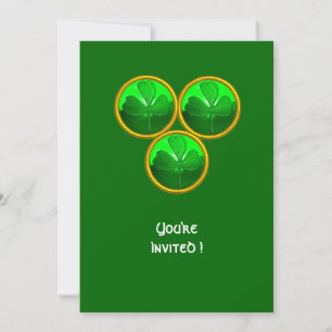 INVITATION FÊTE DE LA SAINT-PATRICK TRÉFLE TRINITÉ
